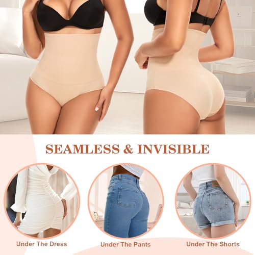 Image of Werena Tummy Control Shapewear Underwear for Women High Waist Body Shaper Panties Shaping Girdle Panty Briefs