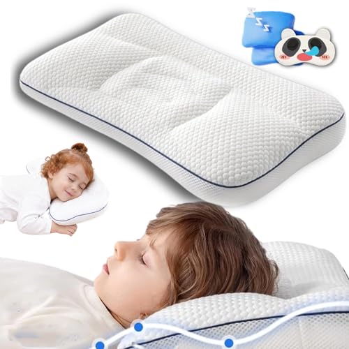 Dreamynest Comfort Kissen, Dreamynest Kopfkissen Kinder, Ergonomisch Geformten Kinderkopfkissen Für Wirbelsäulenfre, Mehr Komfort Und Tiefen...