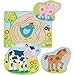 Produktbild goki 57386 Schichtenpuzzle Bauernhoftiere 17,5 x 13,5 x 1,5 cm, Holz, 4 Schichten, 10 Teile, bunt