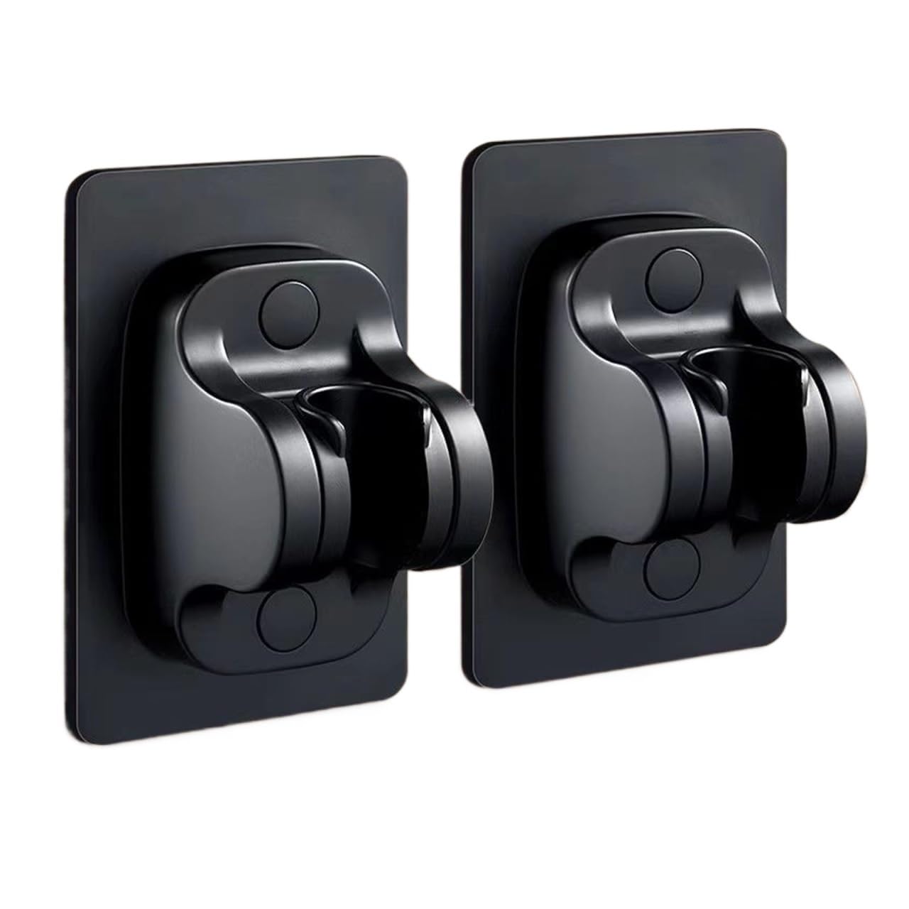 1pcs Wall Mount Adjustable Shower Head Holder(2pcs-Black)