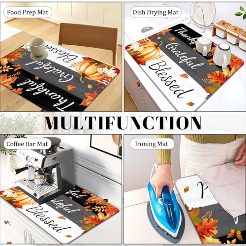 Image of Stove Top Cover for Electric Stove 28 inchx 20 inch,Fall Pumpkins Maple Leaves Heat Resistant Glass Top Stove Cover Protector, Glass Cooktop Covers, Kitchen Flat Electric Stove Top Covers