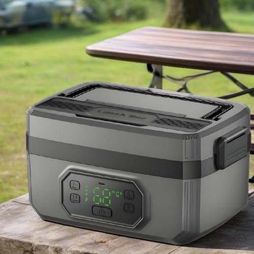 smafoseedding Fiambreras Térmicas Profesionales:Calentador Eléctrico De Alimentos De Gran Capacidad con Tenedor Y Cuchara,A Prueba De Fugas,Mantiene El Calor Durante 3 Horas,para Construcción 1200ML