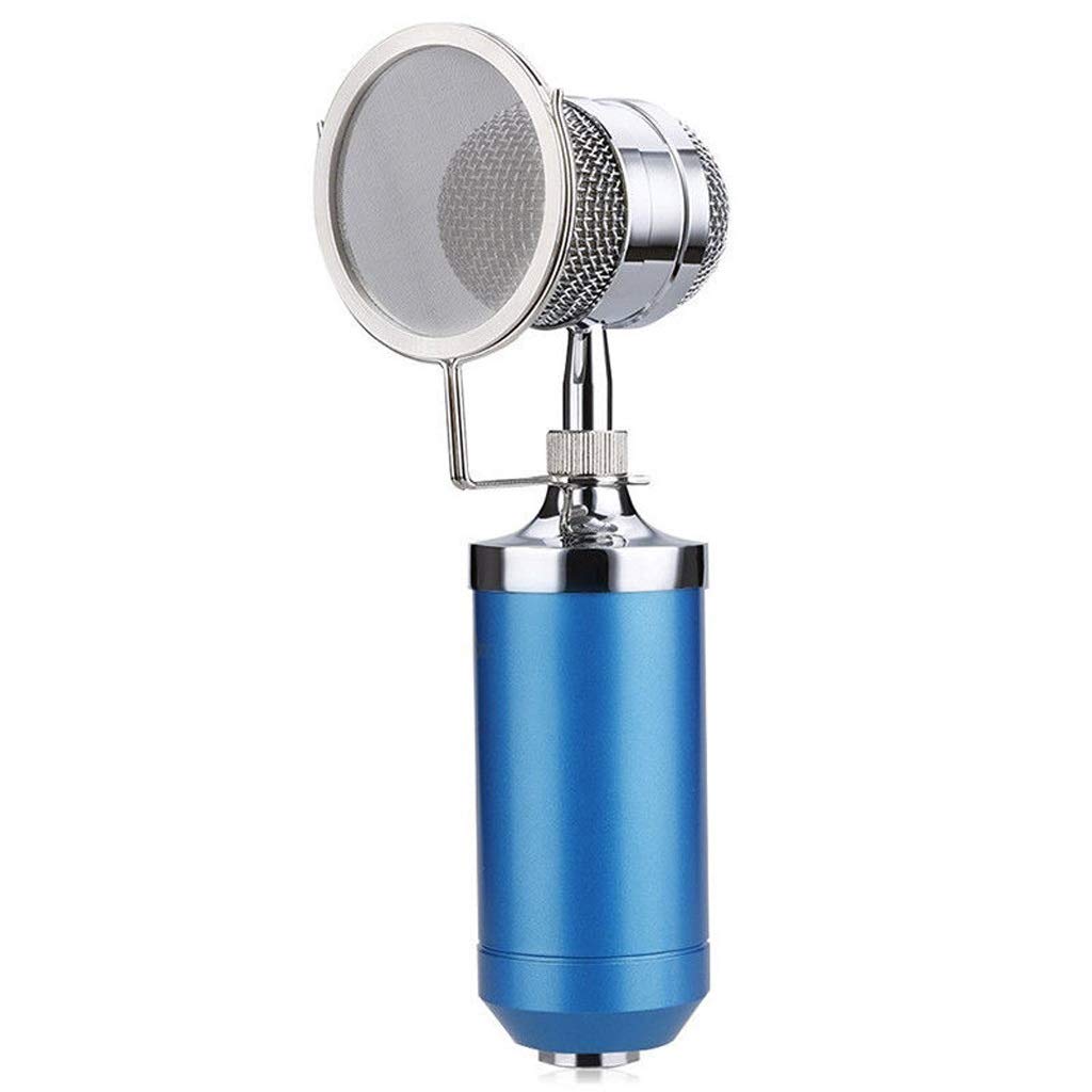 Microphone set avec shock mount métallique anti-vibration bleu