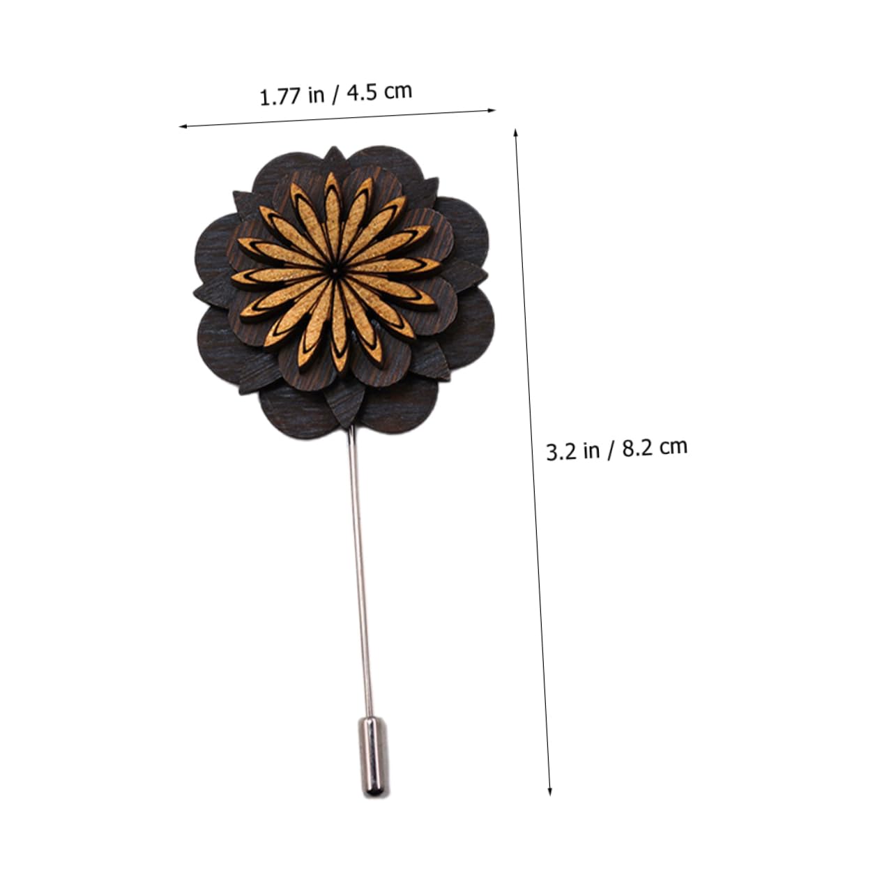 5stücke Holz Anstecknadel Blumen Brosche Für Herren Stilvolle Holz-boutonniere Für Anzüge Praktischer Und Modischer Schmuck Für Jeden Anlass