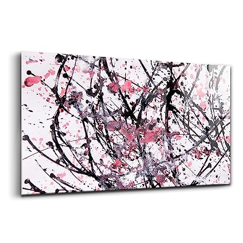 Image Décoration murale Verre d'art coloré durable 140x70cm avec peinture abstraite moderne