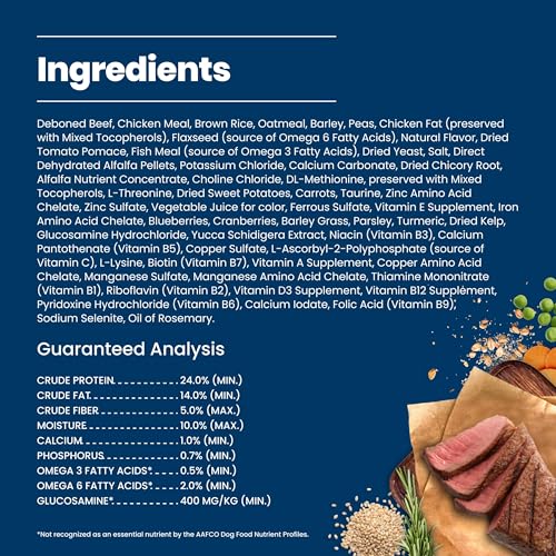 Image of Blue Buffalo Life Protection Formula Beef & Brown Rice Adult Dry Dog Food, Supports Immunity with Antioxidant-Rich LifeSource Bits, Promotes Healthy Muscle Development, Skin & Coat Health, 40 lbs.