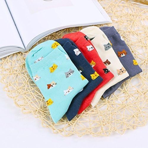 Image of Chalier Womens Funny Socks Cozy Cute Printed Patterned Fun Socks Novelty Cat Dog Socks for Women