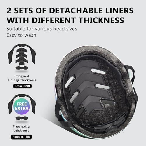Skateboard Bike Helmet for Adults Women Men Youth Kids