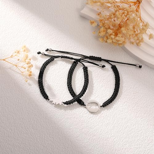 Image of P. BLAKE First Day of Kindergarten Bracelet Back to School Gifts Mommy and Me Matching Bracelets Set for Mother Daughter Son Girls Boys Jewelry Gifts