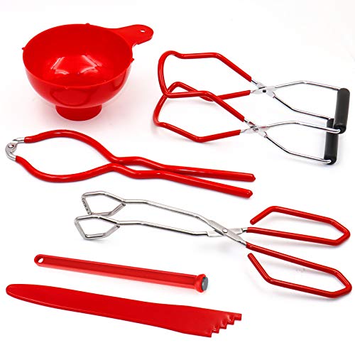 Canning Kit Canning Supplies Canning Essentials Boxed Set Include Canning Funnel, Jar Lifter, Jar Wrench, Lid Lifter, Canning Tongs, Bubble Popper/Bubble Measurer/Bubble Remover Tool
