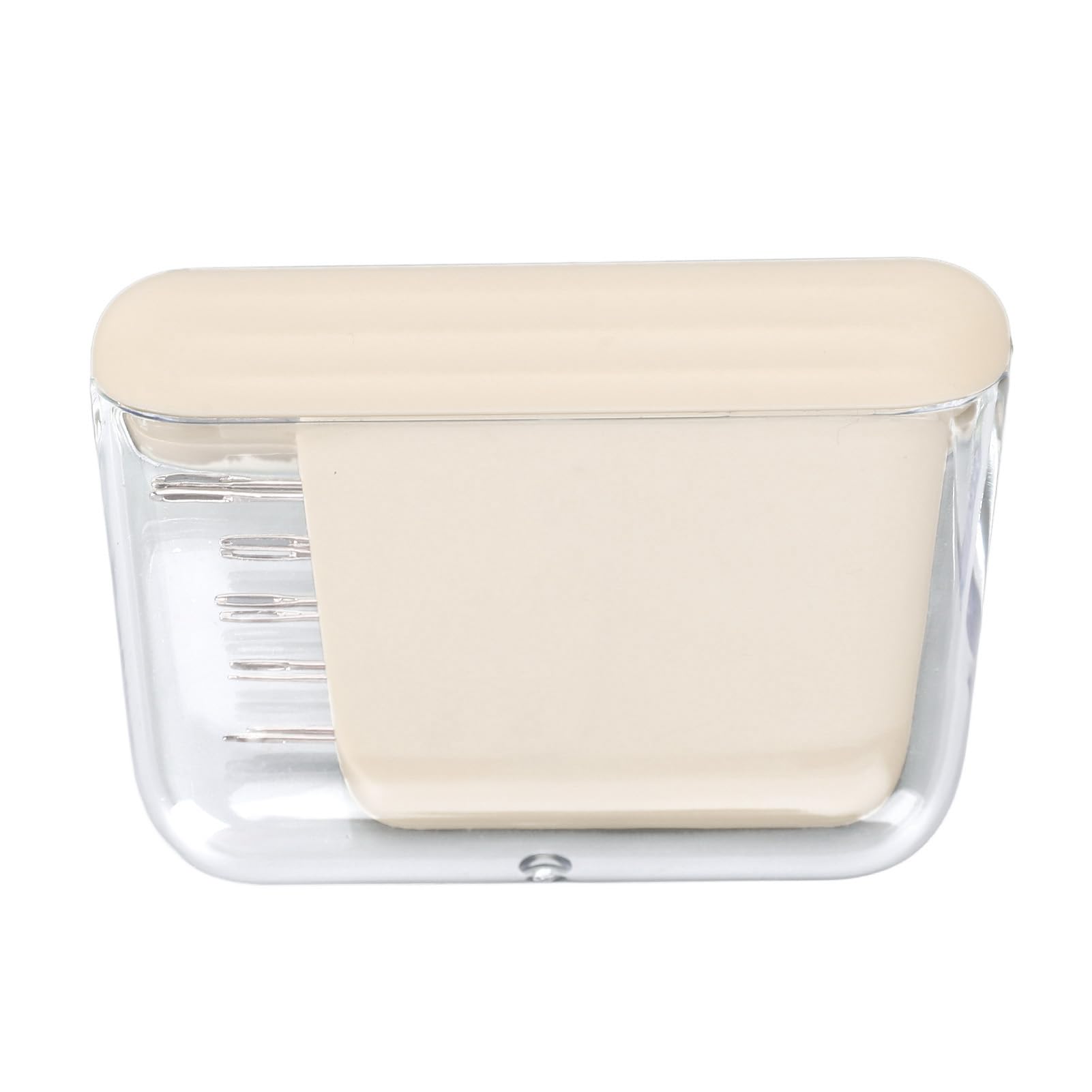 Jelquix Magnetic Needle Storage Case, Stylish Sewing Needle Box with 10 Needles, for Quilting Embroidery & Outdoor Crafting (Apricot)