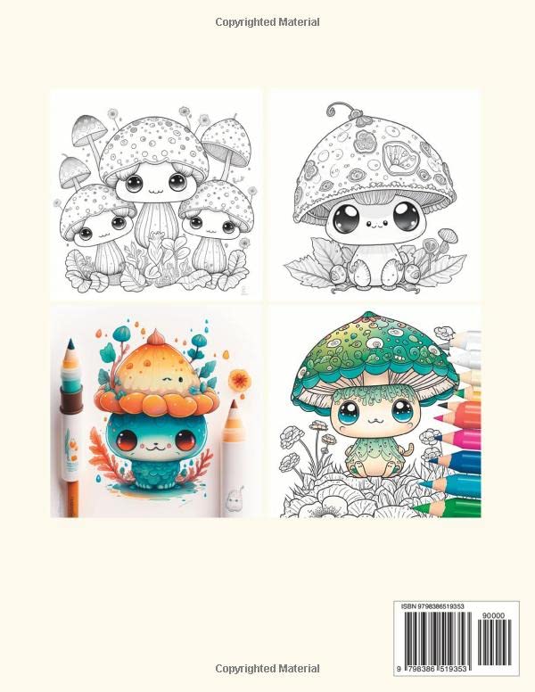 Miniatura 2 de Adorable Creepy Mushrooms A cute coloring book with mushroom monsters Relaxation and fun (for Adults, Teens and Kids ) (Cute Little Critters)