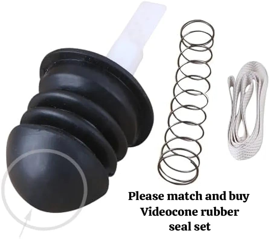 Image of Sanavya Drain Water Valve Rubber Seal Set | Semi Automatic Drain Pipe Rubber | Washing Machine Drain Valve | Washing Machine Spare Parts (Compatible for Videocon, Type (Bottom Round))