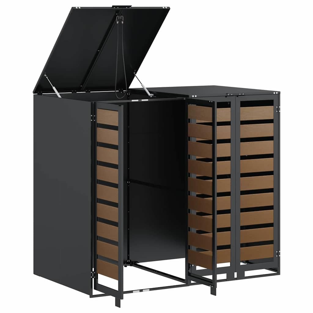 Almacenamiento de Cubos Wheelie para 3 Cubos Antracita Acero,Casa y jardín,Productos del hogar,Accesorios para contenedores de residuos,Soportes para contenedores de residuos,50.4kg-3394768