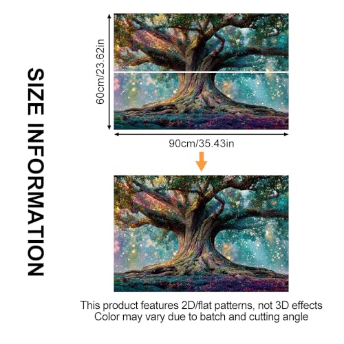 Image of Enchanted Tree Kitchen Backsplash Peel and Stick, 35.4x23.6 in