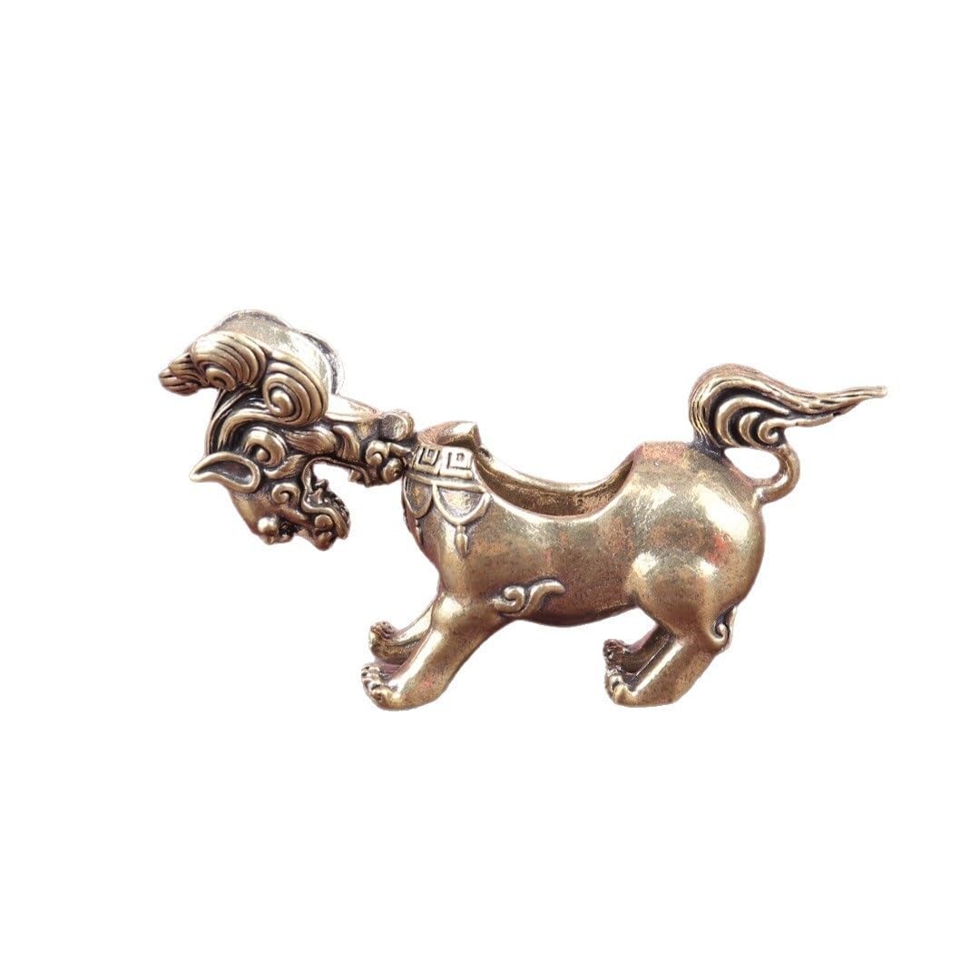 Huffa Brass Incense Burner Retro Handicraft Desktop Copper Ornaments For Home Tea