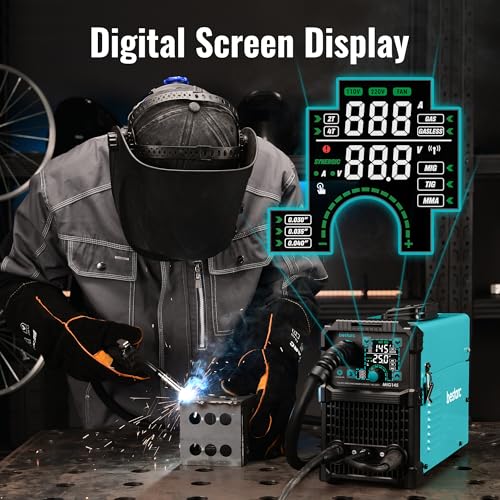 Bestarc MIG145-9GEN-110/220V 145A Mig Welder, 110V/220V Dual Voltage Gas/Gasless Flux Core Mig Welder/Lift Tig/Stick 3 In 1 Synergic Mig145 9Gen Welding Machine thumb #2