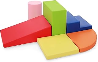 JungleDove 6-Piece Set Baby Foam Climbing Blocks for Toddlers - Baby Climbing Toys for Toddlers Indoor - Kids Soft Play Climbing for Toddlers - Foam Play Gym Playtime Corner Climber