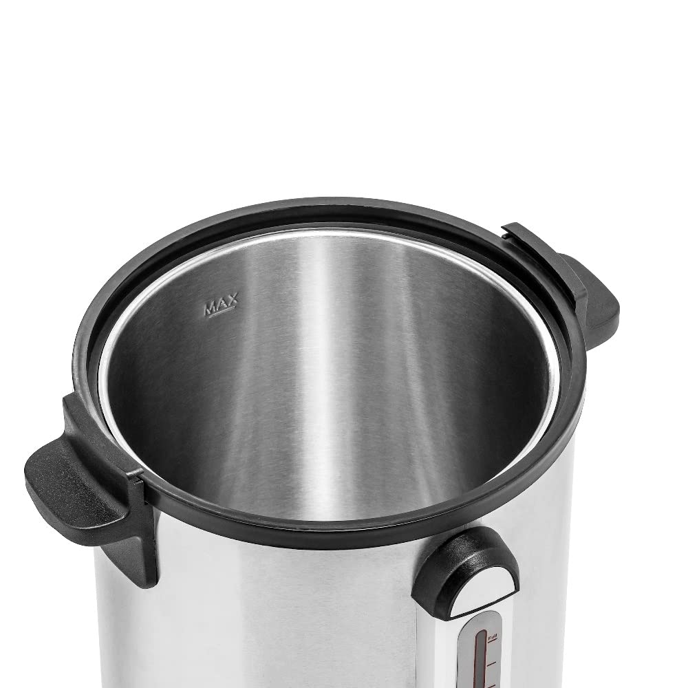 Erogatore di Acqua Calda 15 Litri, Acciaio Inox, Bollitore Acqua Professionale con Rubinetto, Distributore Macchina per Bevande Calde, Tè, per Hotel, Catering, Ristoranti, 1600 W