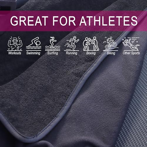 Image of Car Seat Towel Covers Front Seats Protector for Gym and Workout, Automotive Washable Driver Cars Seat Sweat Cover for Dog, Compatible with Tesla Model Y Juniper /3 /X /S (Fleece Black, 1Pcs)