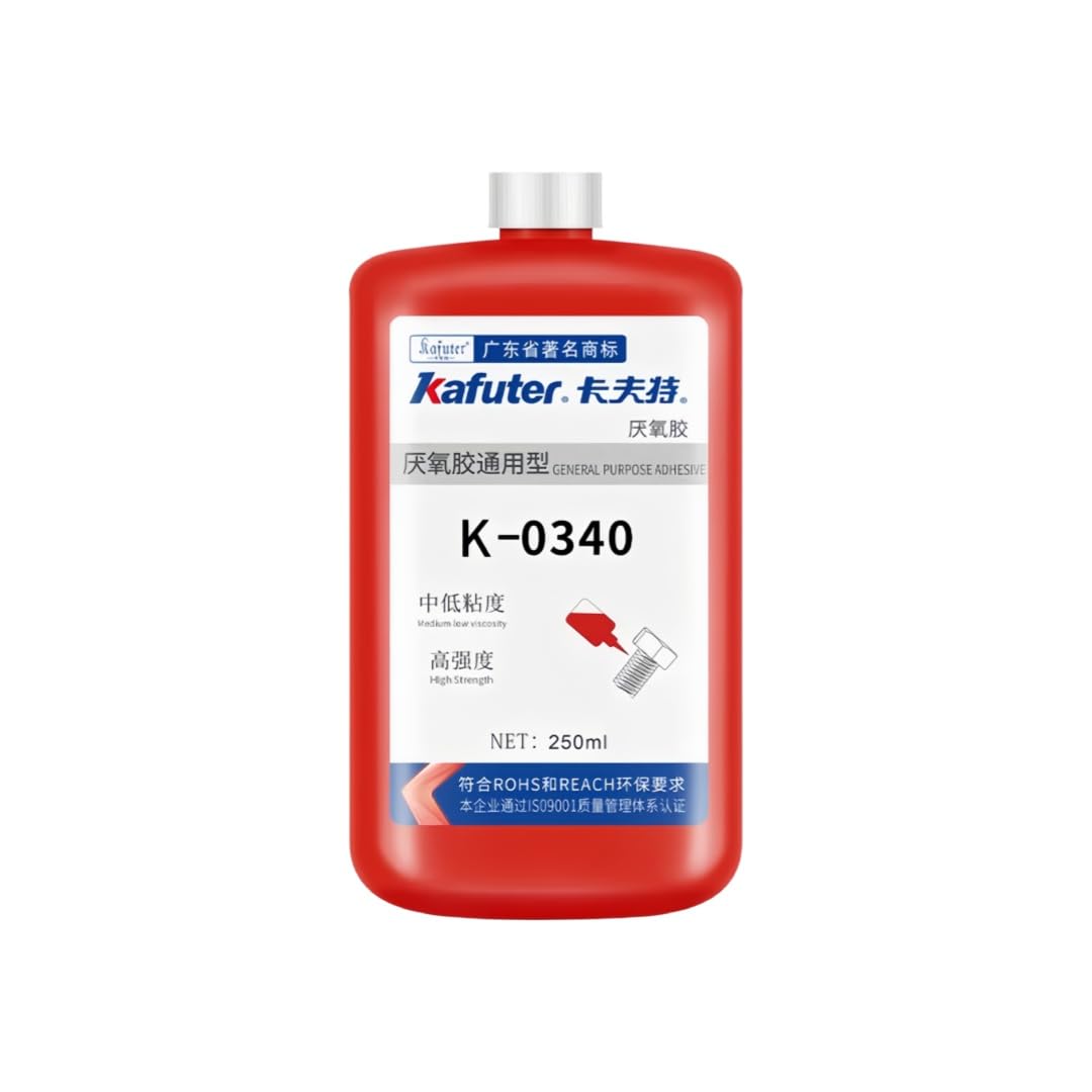 VIDOO Kafuter K-0340 Schraubensicherung Universelle Rohrgewindedichtung Hochfest Wasserdicht für Sanitärarmaturen Leitungsschrauben Schraubensicherung Flüssigdichtung, 250g