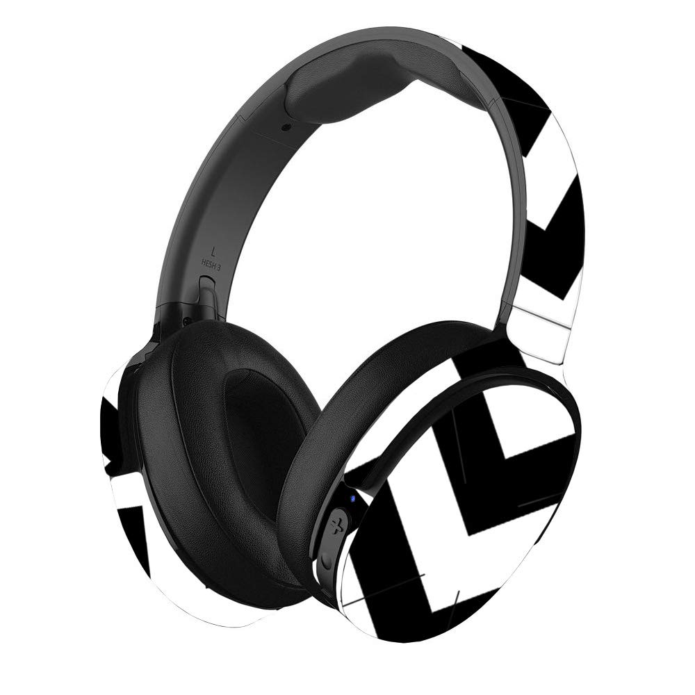 MightySkins Skin Compatible with Skullcandy Hesh 3 Wireless Headphones - Black Chevron | Protective, Durable, and Unique Vinyl wrap Cover | Easy to Apply, Remove, and Change Styles | Made in The USA