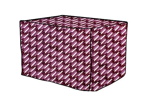 Image of The Furnishing Tree PVC Waterproof Microwave Oven Cover Compatible for Panasonic 27 L Convection NN-CD684BFDG Symmetric Pattern Voilet
