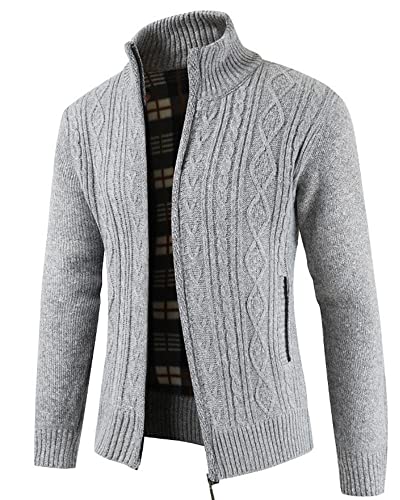 YAOHUOLE Chaqueta de punto para hombre de manga larga, jersey