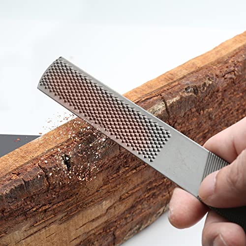 Litoexpe 4 Way Wood Rasp File, 8 Inch Premium Grade High Carbon Hand File, Half Round Flat, Needle Files Wood Rasp for Metal Tools - Image 3