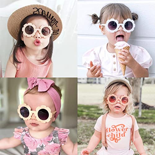 JUDOO Toddler Sunglasses with Strap Polarized Flexible Flower Glasses for Infant Baby Boys Girls Age 0-24 Months3