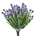 Produktbild MIHOUNION 4pcs Künstliche Blumen Lila Kunstblumen Frühlingsblumen Kunstpflanzen Außenbereich Plastikpflanzen Frühling Künstliche Grünpflanze für Drinnen Draußen Balkon Topf Garten Hause Deko