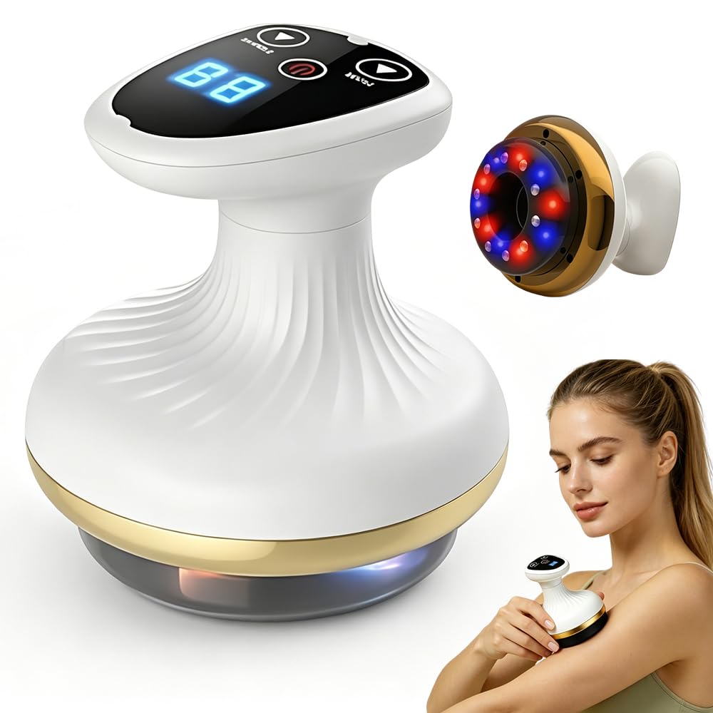 Vacuvia Masajeador Anticelulitico, HOVCEH 4 en 1 Masajeador Anticelulitico Reductor con Calor, 9 Modos Vacum Vacuvia Maquina Celulitis para Celulitis en Abdomen, Cintura y Brazos