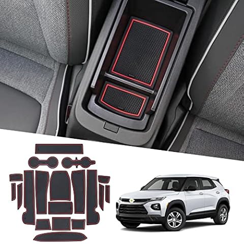 Ruiya 2024 Trailblazer(RS/LS/LT/Activ) Door Slot Mats,for Chevy Trailblazer 2024 Accessories Center Console Liner Mats Compatible with 2021 2022 2023 2024 2025 Chevy Trailblazer(19PCS/Sets) Cover