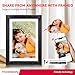 THOMSON Digital Picture Frame, Digital Photo Frame WiFi with 32 GB, HD IPS Touch Screen, Auto-Rotate, Slideshow, Share Photos/Videos from Phone by App (10.1Inch Wood)