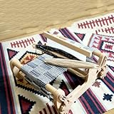 Tapestry Weaving: insertion de trame de navette, combinée à la carte de prise de fil, a une créativité illimitée et peut faire de nombreux modèles créatifs.Un guéris rigide peut tisser des tissus simples et à carreaux
