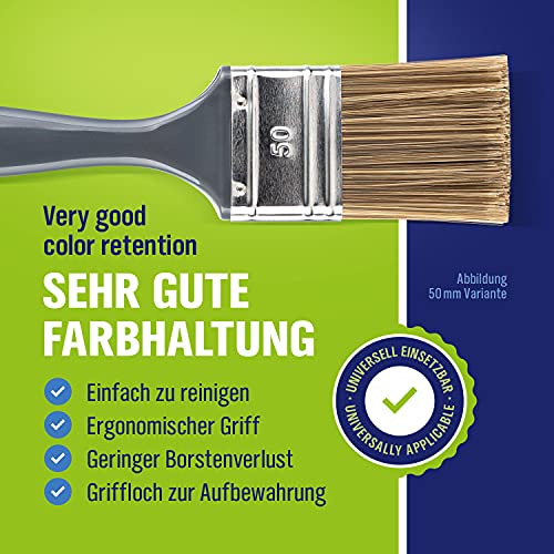 Set di 3 pennelli piatti per vernici e smalti - 30...