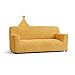 Price comparison product image Menotti 3 Seater Couch Cover - Sofa Cover - Sofa Protector - Soft Polyester Fabric Slipcover - 1-Piece Form Fit Stretch Elastic Stylish Furniture Cover - Microfibra - Mango (3 Seater)
