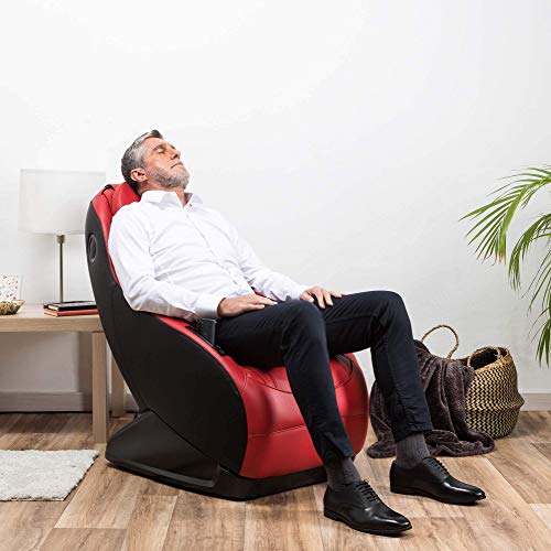 GURU® Massage und Relaxsessel - Rot (Modell 2022) - 3 Massagemodi – Surround-3D Sound – Massagestuhl mit Bluetooth System und USB-Anschluss - 2 Jahre GARANTIE GLOBAL RELAX® - Image 4