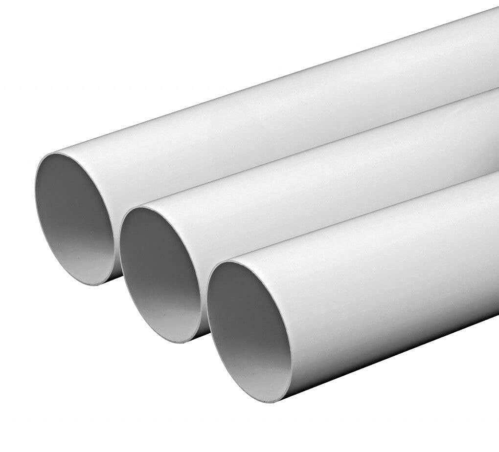 Armar Trading Ltd Women's White Plastic Round Ducting Ventilation Duct Pipe Rigid Tube, (100Mm / 1M)