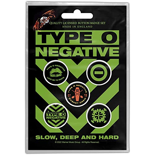 Photo de Type O Negative Slow Deep & Hard Button Badge 5 Pack Size One Size