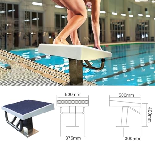 AIBOTY Heavy Duty Swimming Pool Diving Platform, 304 Stainless Steel Non-Slip Diving Boards, 15° Inclined Professional Diving Platform, Load Capacity 600 Lbs/280kg