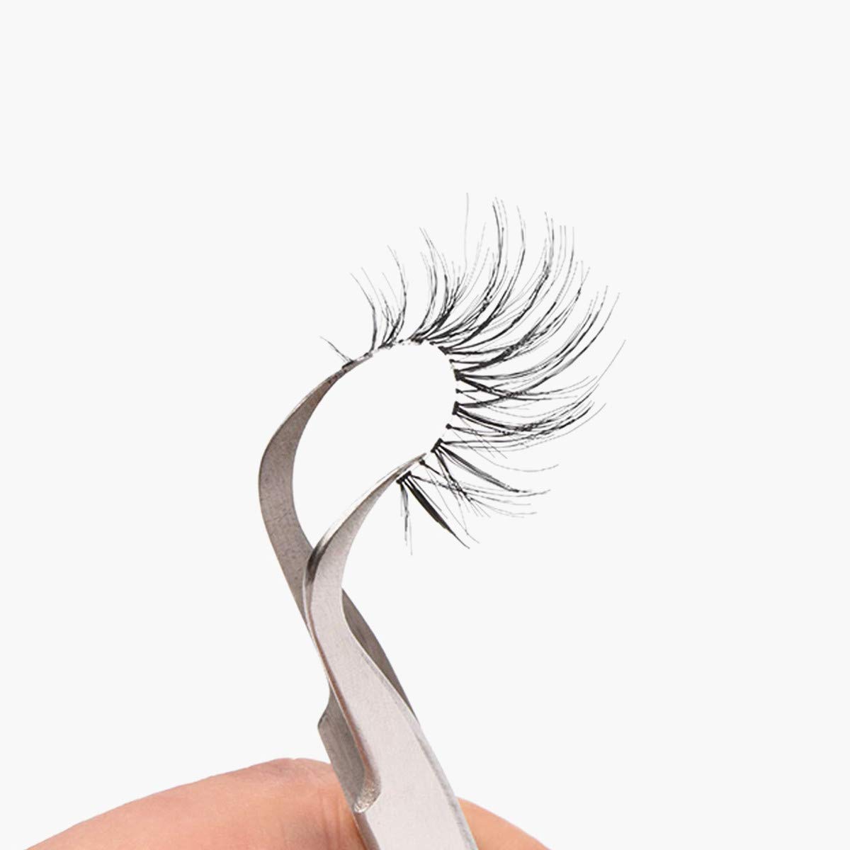 Jimire - Ciglia finte in visone, soffici, dall'aspetto naturale, 15 mm, effetto occhio di gatto, 5D, super morbide, leggere, confezione da 8 paia