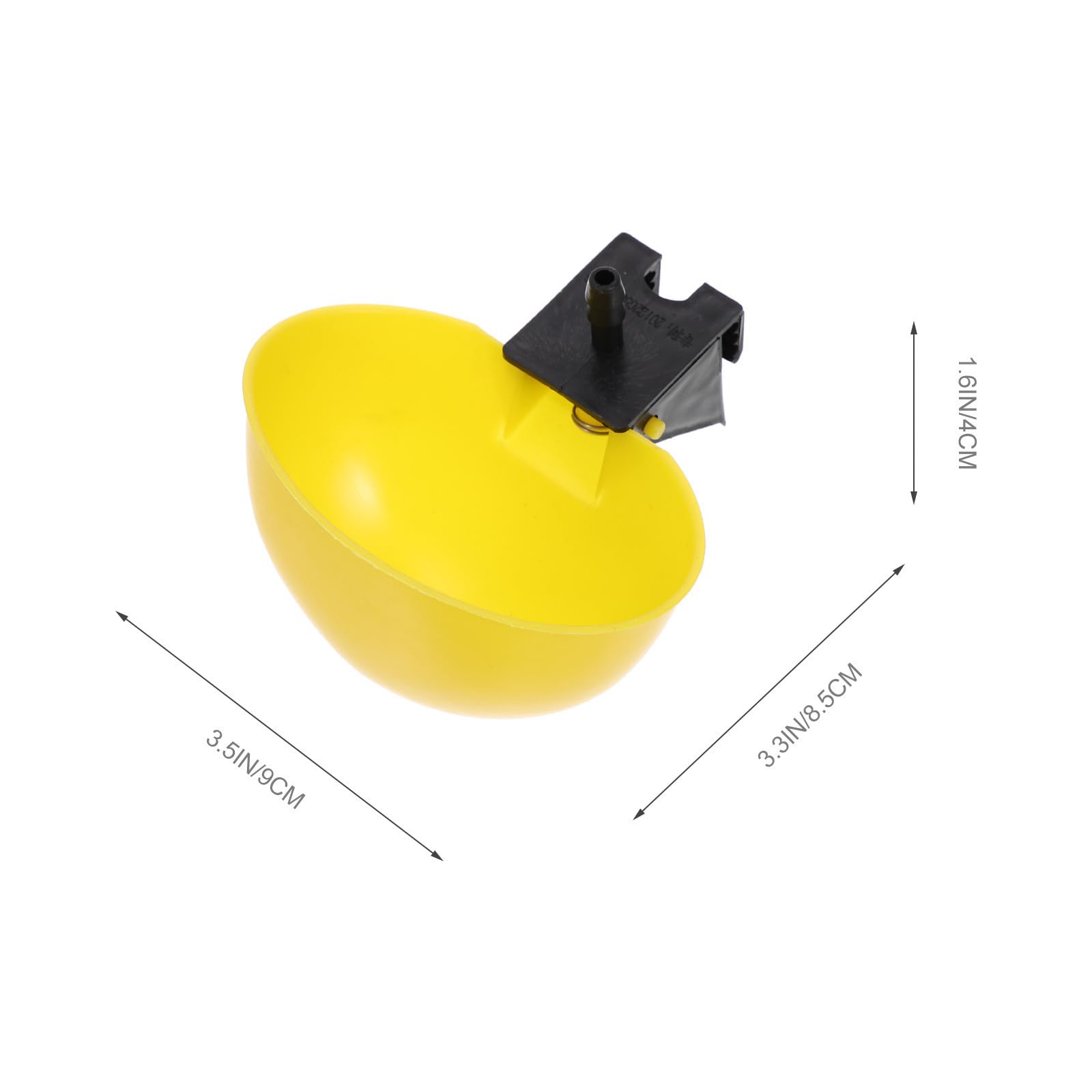 HEALLILY Bebedero Automático para Codornices y Gallinas, 10 Piezas Plásticas Amarillas, Dispensador de Agua para Uso en Granjas