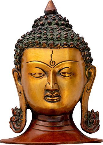 Exotic India  Cabeza de Buda, Exudando Calma, Chola Doble, 4.7 x 5.8 x 8.3-Inch Cover