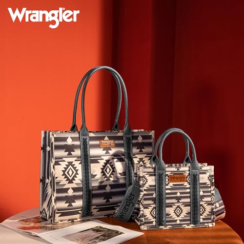 Image of Wrangler Aztec Tote Bag for Women Boho Shoulder Purses and Handbags