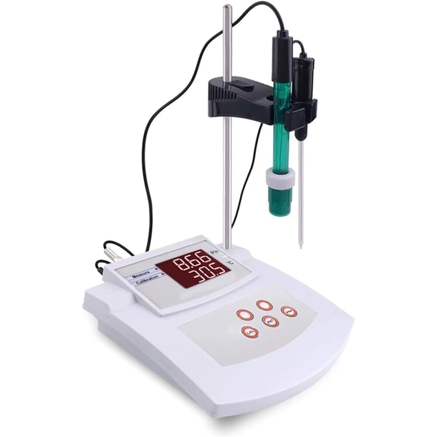 ERICAT Benchtop Lab PH Meter, Auto Calibrating Acidity Meter with LCD Display Screen, 0.00~14.00PH Measurement Range and 2 Points Auto Calibration, High-precision Probe, for Aquarium, Fishery