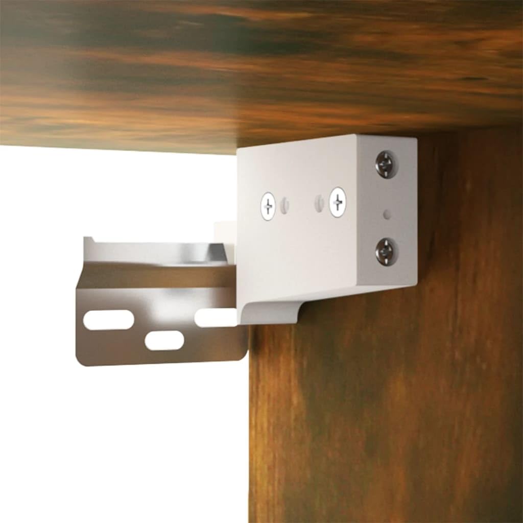 TV-Wandschrank Räuchereiche 100x34,5x40 cm, schwebendes TV-Möbel, Holzwerkstoff, Wandkonsole für Wohnzimmer, Media Center