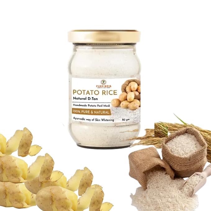 Pureindia Handmade Potato Rice Face Pack For Skin Whitening Removes Dark Spot | 50gm | All Skin Type | 100% Natural FacePack For Women & Men