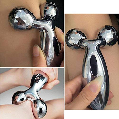 Waterproof Professional 3D Manual Roller face massager Excellent 3D Face massager 360 Rotate Machine for women 2 Wheel Full Body Shaping Skin lifting wrinkle remover Relaxation Tool for women double chin reducer Face jawline shaper and body Massage and Pain Relief Silver ( Smooth Scroll Massager ) Waterproof Professional 3D Manual Roller face massager Excellent 3D Face massager 360 Rotate Machine for women 2 Wheel Full Body Shaping Skin lifting wrinkle remover Relaxation Tool for women double chin reducer Face jawline shaper and body Massage and Pain Relief Silver ( Smooth Scroll Massager )