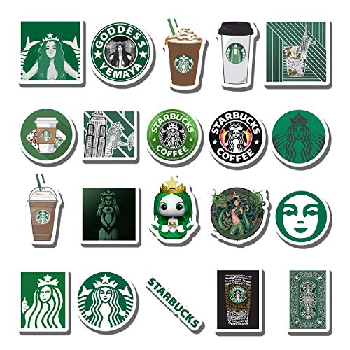 20 PCS Stickers Pack Starbuck Aesthetic Vinyl Colorful Waterproof for Water Bottle Laptop Bumper Car Bike Luggage Guitar Skateboard